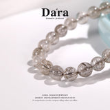 DARA Natural 8-9mm Silver Hair Crystal Bracelet RS4277002