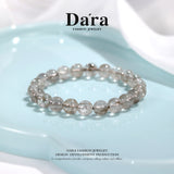 DARA Natural 8-9mm Silver Hair Crystal Bracelet RS4277002