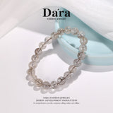 DARA Natural 8-9mm Silver Hair Crystal Bracelet RS4277002