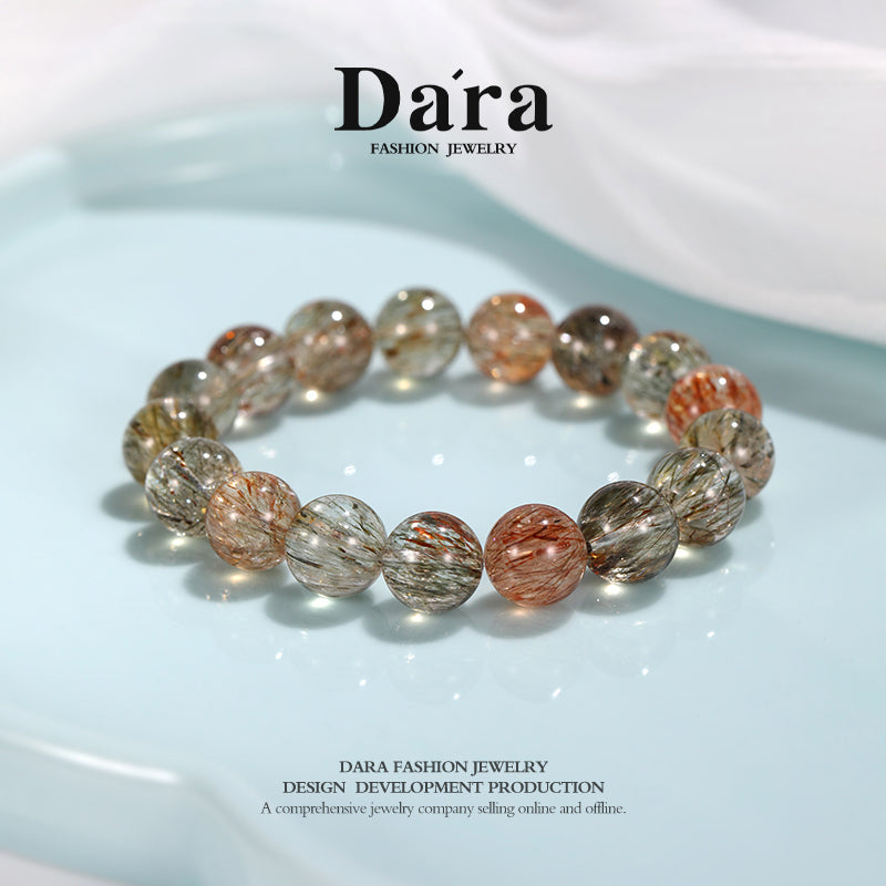 DARA Dairah Natural 11-12mm Black Gold Super Crystal Bracelet RS4253003