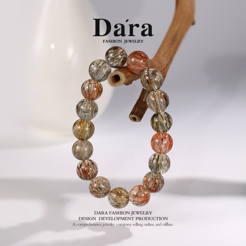 DARA Dairah Natural 11-12mm Black Gold Super Crystal Bracelet RS4253003