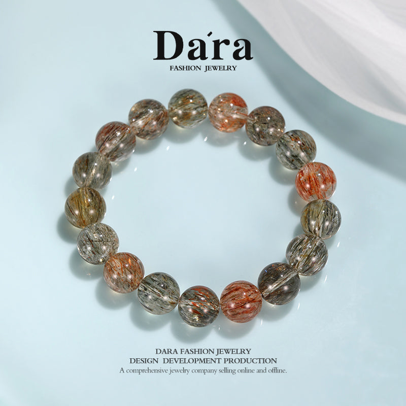 DARA Dairah Natural 11-12mm Black Gold Super Crystal Bracelet RS4253003