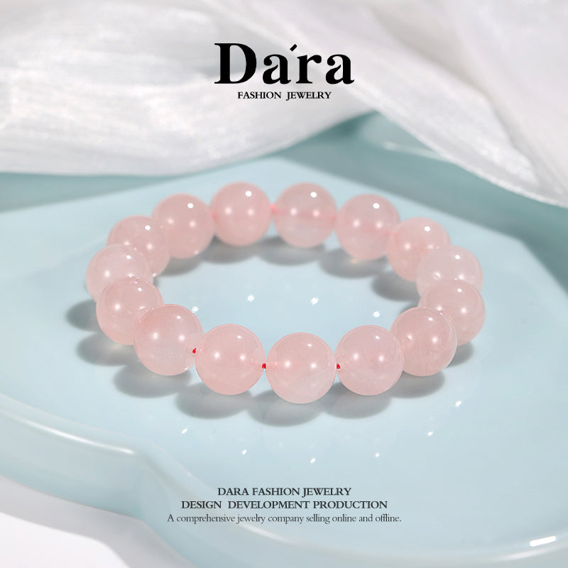 DARA Natural 14-15mm Grapefruit Pink Crystal Bracelet RS4268001