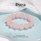 DARA Natural 14-15mm Grapefruit Pink Crystal Bracelet RS4268001