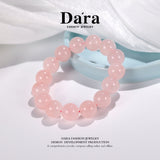 DARA Natural 14-15mm Grapefruit Pink Crystal Bracelet RS4268001
