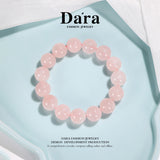 DARA Natural 14-15mm Grapefruit Pink Crystal Bracelet RS4268001
