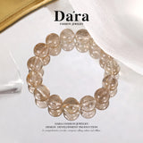 DARA Natural 14-15mm Coffee Gold Hair Crystal Bracelet RS4260002