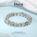 DARA Natural 9-10mm Silver Hair Crystal Bracelet RS4277003