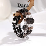 DARA Natural 8-9mm Silver Jade Nine-Tailed Fox Bracelet RS4248001