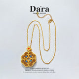 DARA Silver 999 rubberized four-leaf Clover Necklace YX6479001