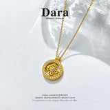 DARA sterling silver 999 eight-treasure compass necklace YX6480001