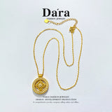 DARA sterling silver 999 eight-treasure compass necklace YX6480001