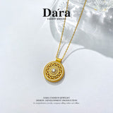 DARA sterling silver 999 eight treasures compass necklace YX6483001