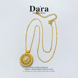DARA sterling silver 999 eight treasures compass necklace YX6483001