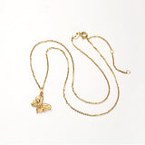DARA 18K Gold Diamond Butterfly Design Necklace KX1634001