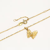 DARA 18K Gold Diamond Butterfly Design Necklace KX1634001