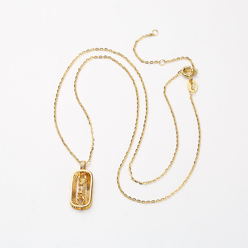 DARA 18K Gold Diamond Necklace KX1633001