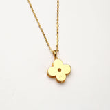 DARA 18K Gold Diamond Flower Design Necklace KX1628001