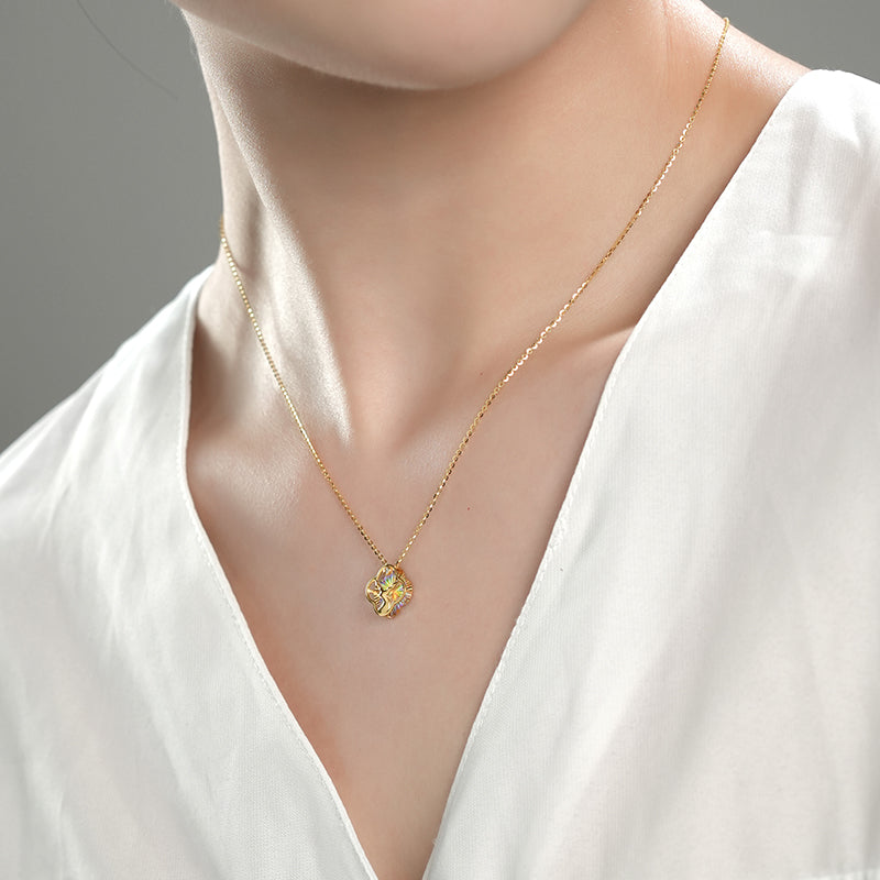 DARA 18K Gold Diamond Necklace KX1597002