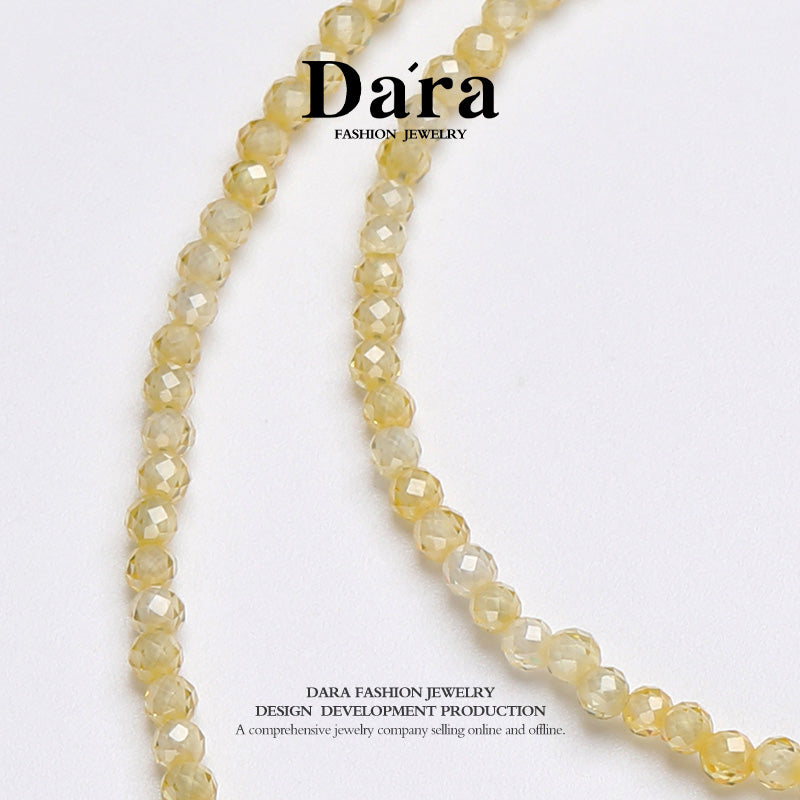 DARA S925 Silver 2-3mm Cubic Zirconia Necklace YX6684001