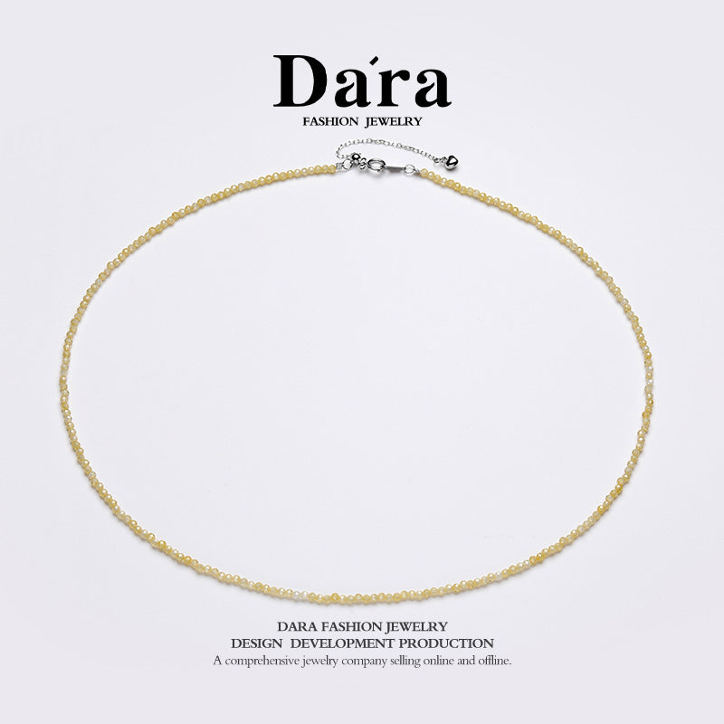 DARA S925 Silver 2-3mm Cubic Zirconia Necklace YX6684001