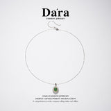 DARA S925 Silver Emerald Pendant with Chain TYX430001